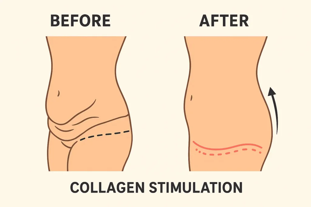 Before and after results for sagging skin after weight loss injections East Kilbride
