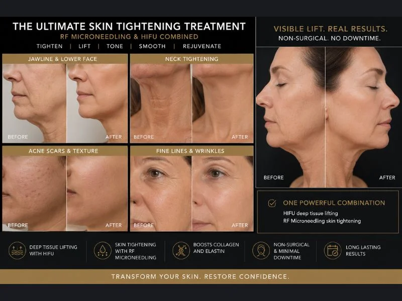 Results of combined treatment for the ultimate skin tightening treatment East Kilbride
