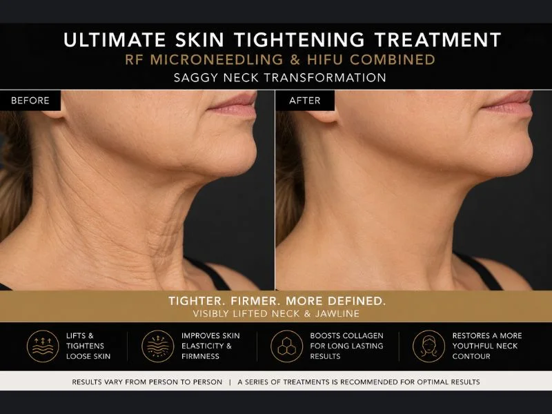before and after Ultimate skin tightening treatment East Kilbride